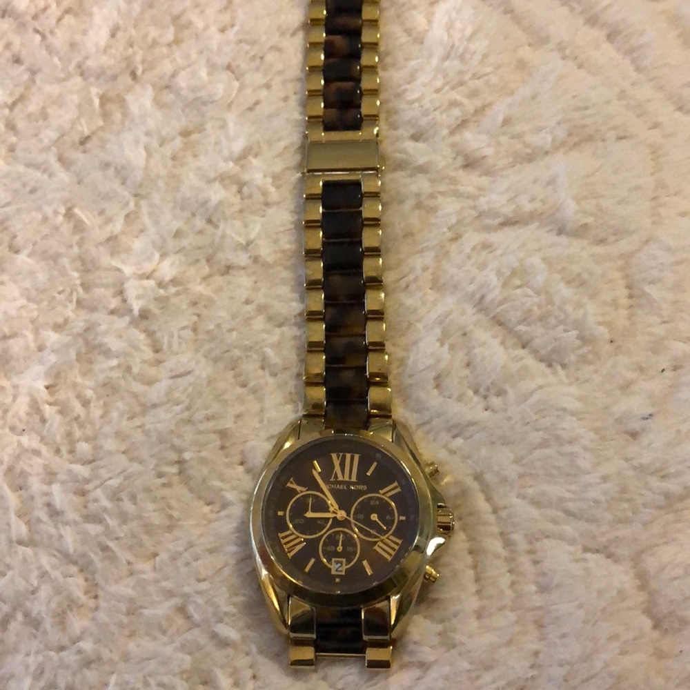Brown and gold Michael Kors watch